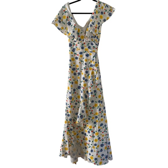 Sezane Giovana Wrap Dress in Peace and Love Print size 38 or 6 - Picture 5 of 8